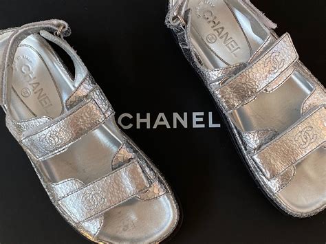 chanel velcro sandals 2019|chanel women dad sandals 39.5.